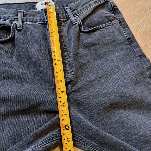 Agolde Button Fly Photogram 90's Straight Jeans Size 27 Washed Black - Picture 7 of 14
